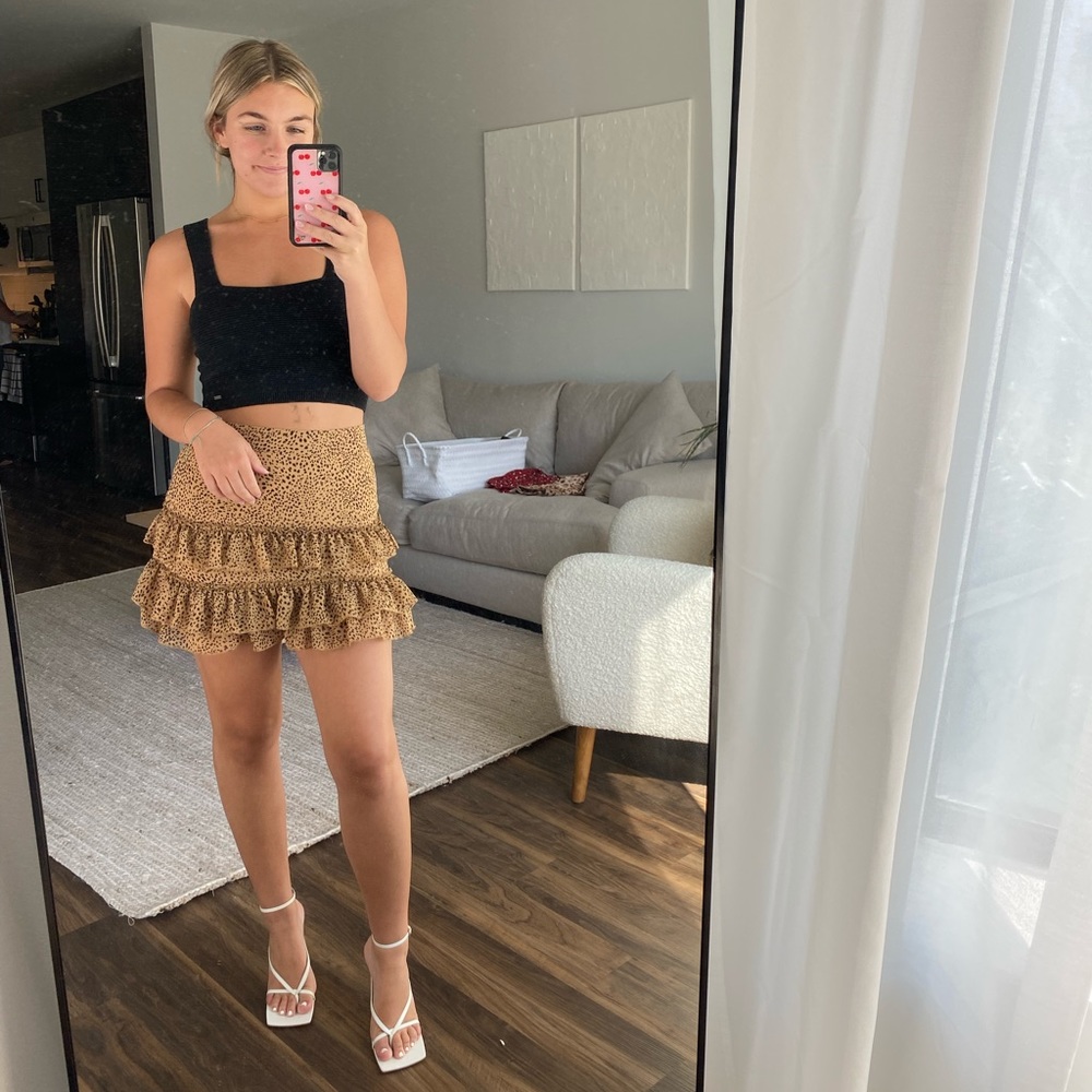 Forever 21 leopard skirt
